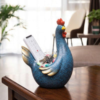 Entryway Catchall Dish Nordic Aesthetic Male Chicken Storage Ornament Housewarming Gift Hen Shaped Trinket Holder for New Homeowners, Living Room