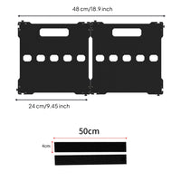 2 Pieces Interlocking Modular Pedalboard Anti-Slip Pedalboard with Adjustable Feet Textured Gear Sturdy for Guitarists, Bassists, Stage
