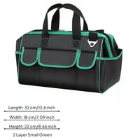 Oxford Cloth Tool Bag Reinforced Seams Tool Organizer Bag Zippered Utility Zipper Pouch Portable