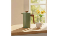 Plunger Pot with Wood Handle Coffee and Tea Press Pot for Office