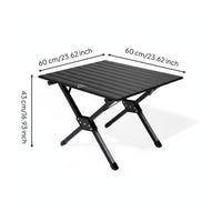 Foldable Camp Table and Chair Set Sturdy Folding Camping Table Set Heavy Duty Easy to Clean for Picnickers