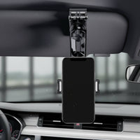 Shockproof Sun Visor Phone Mount Universal Compatibility Fasten-on Phone Holder Eye-Level View Mobile Accessory 360° Rotatable for Kitchen
