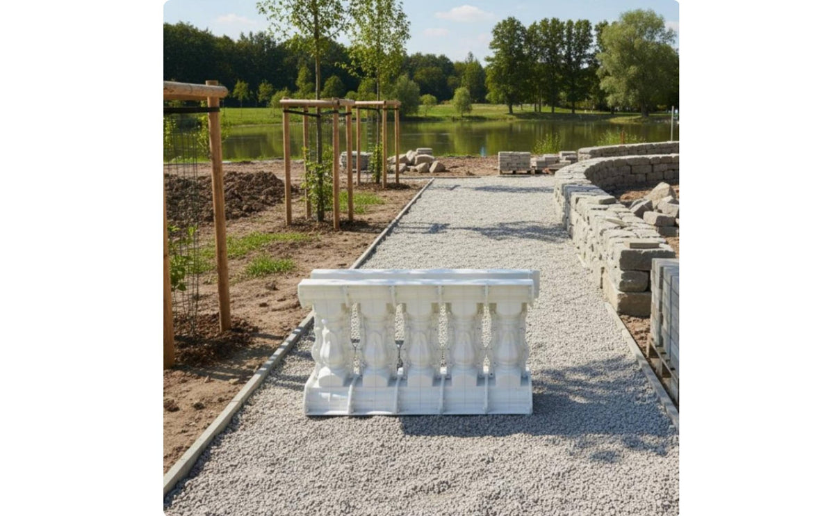 Reusable Roman Column Mold Polished Surface Finish Roman Column Plastic Mould Lightweight Cement Balustrade Casting Mold Connectable Design for Outdoor