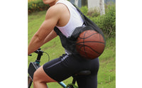 Lightweight Ball Bag with Shoulder Strap Handshands-Free Racket Bag with Mesh Sections Comfortable Mesh Sports Sack Padded for Training