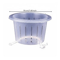 Deepened Design Hydroponic Planting Basket Soilless Cultivation Basket Wide Rim Hydroponic Mesh Pot Flexible for Hydroponics Enthusiasts, Indoor Garden