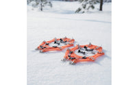 Elastic Ice Crampons with 8 Teeth Stretch-on Shoe Crampons Long-Lasting Ice Spikes Heavy-Duty for Commuters, Hiking