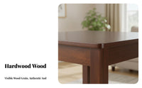 hardwood Wood Construction Four-Legged Square Wooden Table Traditional Chinese design Household Furniture Minimalist Design Nightstand Space-Saving for Apartment Dwellers, Homeowners, Students, Living Room, Bedroom, Entryway, Balcony