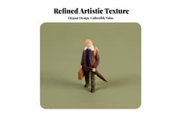 2 Pieces Guitarist and Explorer Figure Set Collectible Item Tiny People Figurines Hand Painted People Figures Realistic Features