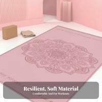 Exercise Mat Shock Absorbing Non-Slip Fitness Mat for Beginners, Women, Home, Gym, Studio