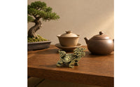 Antique Finish Brass Dragon Turtle Figurine Feng Shui Inspired Dragon Turtle Figurine Wealth and Prosperity Symbol Tea Pet Handmade for Desktop