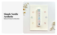6-in-1 Automatic-Inking Stamp Press-Type Weather Notebook Stamp Easy to Use Ink for Scrapbookers, Scrapbooking