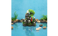 Artificial Mountain Landscape Water Safe Aquatic Pet Fishbowl Hideout Cave Aquatic Pet Fishbowl Hiding Cave Resin Rockery