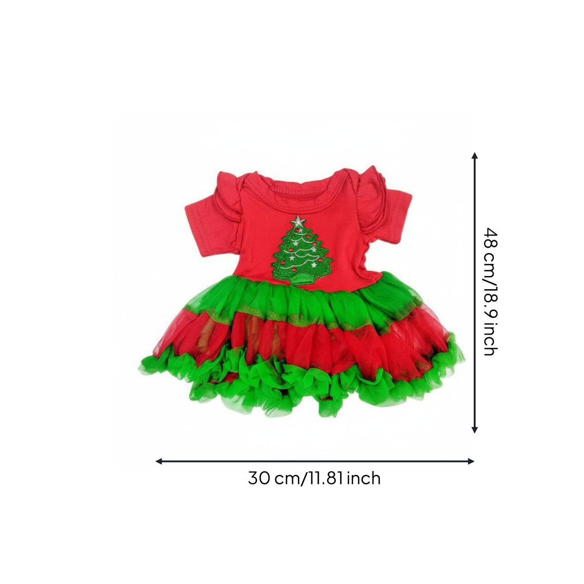 18 Inch Doll Christmas Outfit Reinforced Stitching Christmas Doll Costume Multiple Styles for Children