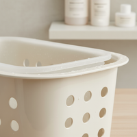 Portable Plastic Shower Caddy Basket with Handle for Bathroom Toiletries and Laundry