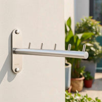 Rustproof Stainless Steel Hook Screw-in Wall Hook Strip Space-Saving Wall-Mounted Hanger with Hooks Long-Lasting for Bathroom