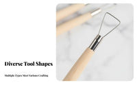 5 Pieces 5-Piece Pottery Tool Set Easy to Use Wooden Handle Sculpting Tools