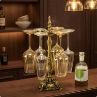 Stemware Rack Antique Style Grape Glass Rack Weighted Base Household Storage for Home Bar