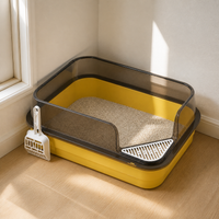 Large Semi-Enclosed Cat Litter Box with Scoop, Anti-Splash Design for Kittens and Adult Cats