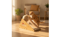 Interactive Triangular Cat Scratcher Multifunctional Triangle Cat Scratcher Sturdy Inclined Scratch Pad Wear-Resistant for Cats