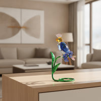 Tabletop Bird Figurine Faceted Crystal Bird Decorative Animal Statue Exquisite for Living Room, Shelf, Office