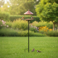 Bird Bath Bowl with Metal Stake Outdoor Ground-Stake Bird Bath Decorative Birdbath for Gardeners, Yard, Flower Beds, Lawn