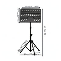 Foldable Sheet Music Stand Height-Adjustable Folding Music Stand Portable Telescoping for Conductors