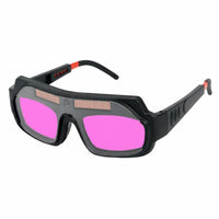 Anti Glare Auto Darkening Metalworking Glasses Light Filtering Solar Powered Metalworking Goggles Auto Darkening Glasses for Welders, Workshop