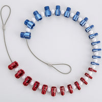 Color-Coded Nut and Bolt Thread Checker Aluminum Alloy Bolt and Nut Identifier Gauge Anodized Thread Checker Laser-Etched for Machinists