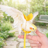 Small Bird Harness with appendages, adjustable Budgerigar Leash for Outdoor Bird Walking, Elastic Cockatiel Harness for Training, Budgie Harness