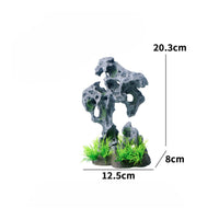 Rockery Aquarium Ornament Durable Resin Cave Design for Betta Tanks