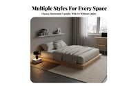 Levitating Low-Profile Bed Frame Headboardless Design Levitating Bed Frame with Illuminated Lights Minimalist and Design Bedroom Furniture for Adults