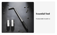 Labor-Saving Telescopic Lug Wrench High-Rotational Force Leverage Telescoping Lug Wrench Heavy-Duty Steel Construction