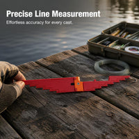 Multifunctional Folding Fishing Line Ruler Board with Knot Tyer and Hook Distance Measurer