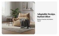 Soft and snug Single-Person Floor Lounger Modern Design Bean Bag No Assembly Required Lounge Chair Ergonomic Support for Young Adults, Students, Teenagers, Living Room, Bedroom, studying corner, Apartment