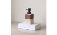 Soap Dispenser with Pump Wood-Grain Refillable Soap Bottle Minimalist Countertop Dispenser for Hotel
