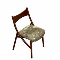 Retro aesthetic Cat Ear spinerest Chair Stylish Look Wide-Seat Armless Chair Comfortably Padded Home Seating Ergonomic Design for Adults, Students, Teenagers, Dining Room, Bedroom