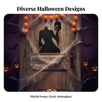 Trick or Treat Door Hanger textile Texture Halloween Character Plaque Spooky Design
