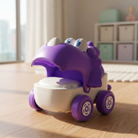 Pull-String Toy Car Open Mouth Dinosaur Toy Car Big Eyes
