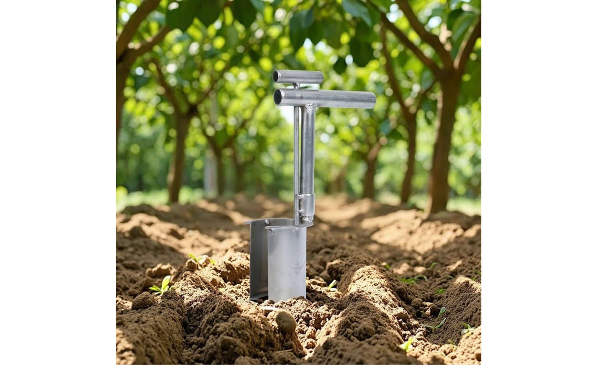 Metal Hand Seedling Transplanter Heavy-Duty Seedling Transplanter Ergonomic Transplanting Tool with Handle Lightweight for Hobbyists