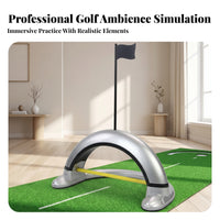 Arched Base Ball Return Putting Practice Aid Flag Target Sports Training Gear Floor Use