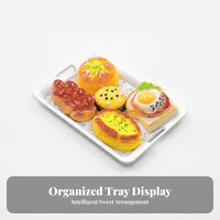 1/6 Scale Dollhouse Food Model Realistic Dessert and Bread Miniature Tray