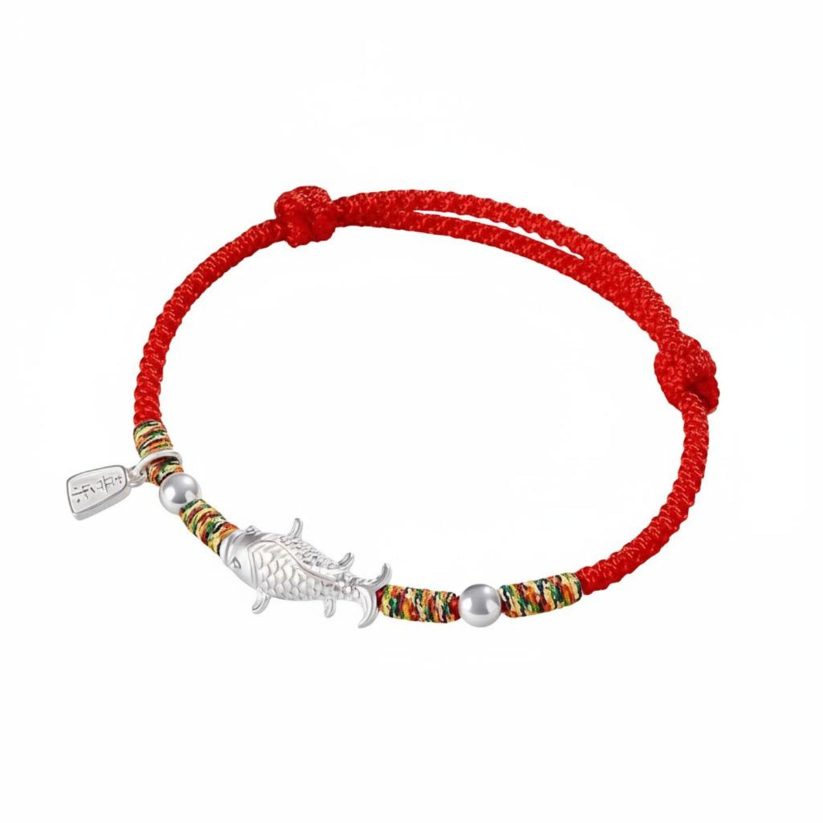 Koi Charm Bracelet Handmade Woven Prosperity Token for Birthdays