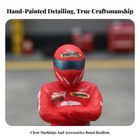 1:64 Scale Racing Driver Figure Collectible 1:64 Scale Driver Figure Miniature People Figurine High Intricacy Hobby Supply