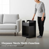 Minimalist Design 2-Tier Rolling Cabinet Multifunctional Side Table Mobile Design Nightstand Space-Saving for Apartment Dwellers, Downice Workers, Bedroom, Living Room, Small Areas, Under Desk
