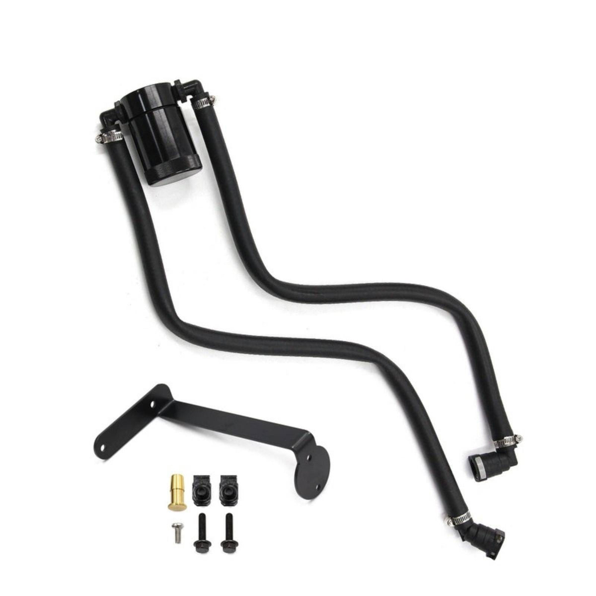 Oil Catch Can Set with Hoses Adjustable Oil Separator Tank Billet Aluminum Car Part for Engine Bay