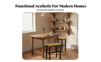 Four-Legged Square Seat Thickened Design Small Stool Space-Saving for Home, Kids