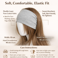 Wide Sweatband for Women, Moisture Wicking Exercise Headband for Running Gym Workout, Unisex Athletic Band