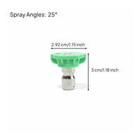 5 Pieces Stainless Steel & Brass Construction High Pressure Washer Nozzle Tips Rustproof for Car Washing