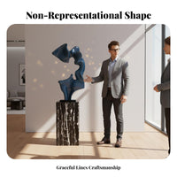 Large Installation Art Piece Textured Finish Abstract Floor Sculpture Original Design Modern Art Statue for Interior Designers, Hotel Lobby, Garden