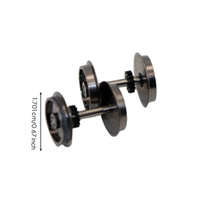 4 Wheels Precise Size HO Scale Metal Wheel Set Replacement Part Locomotive Metal Wheels Realistic Details 1:87 Train Wheel for Upgrade